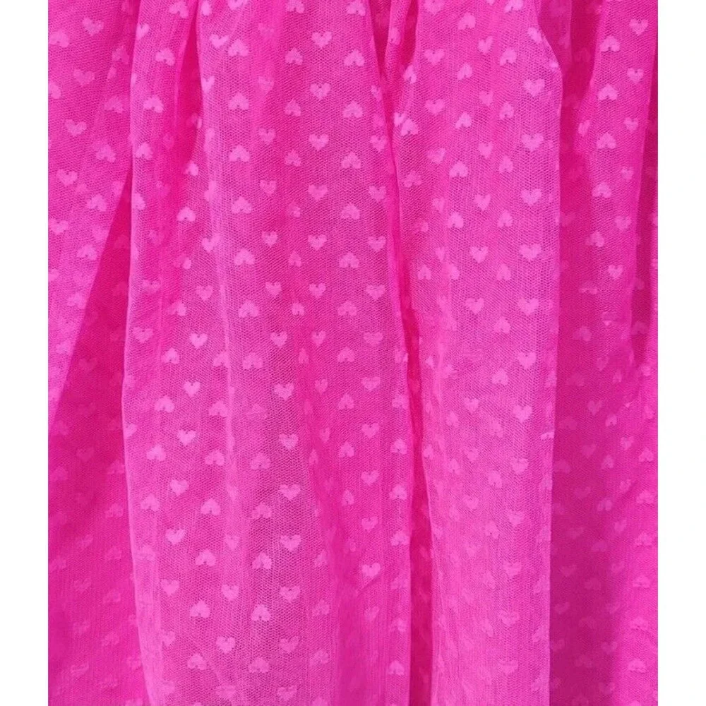 Cat & Jack Youth Girls' Pink Valentine Heart Printed Tutu‎ Skirt X-Large XL NWT